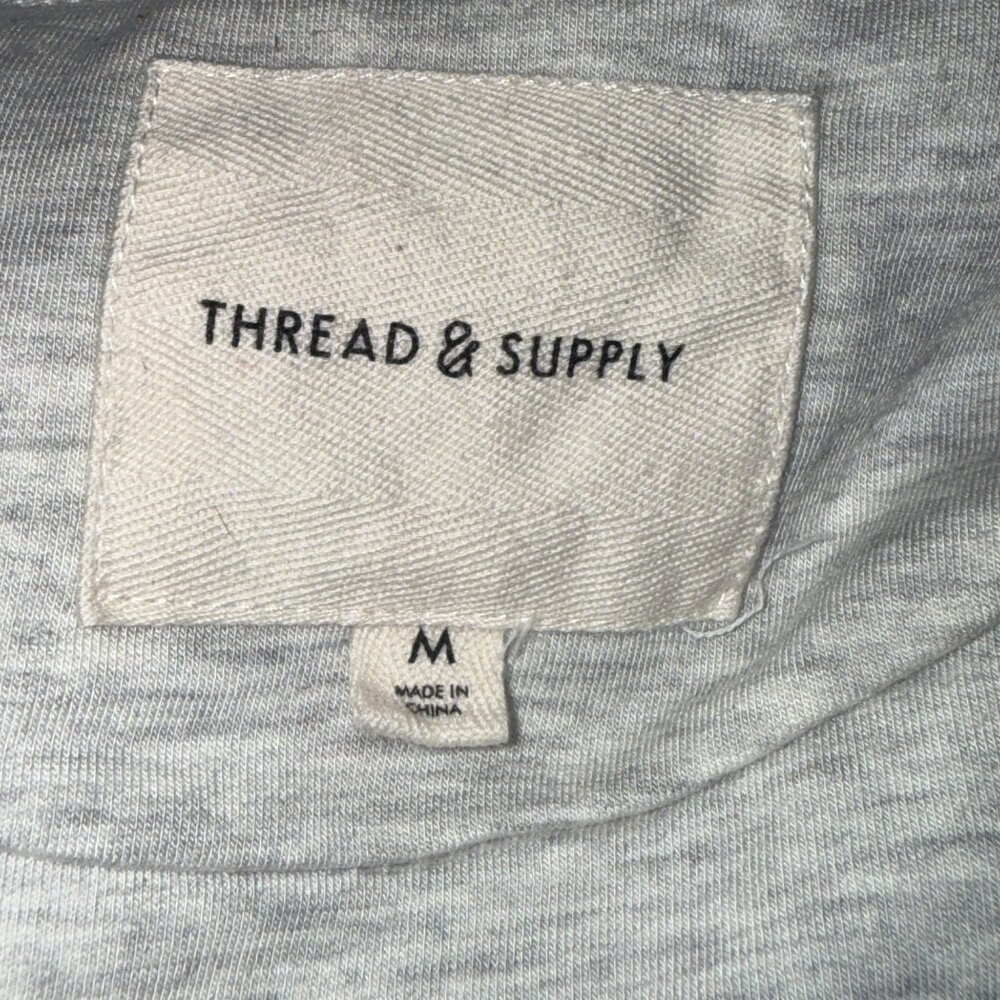 Thread & Supply Womens Medium Gray Zip-Up Sleeveless Puffer Vest Lightweight - Picture 5 of 7